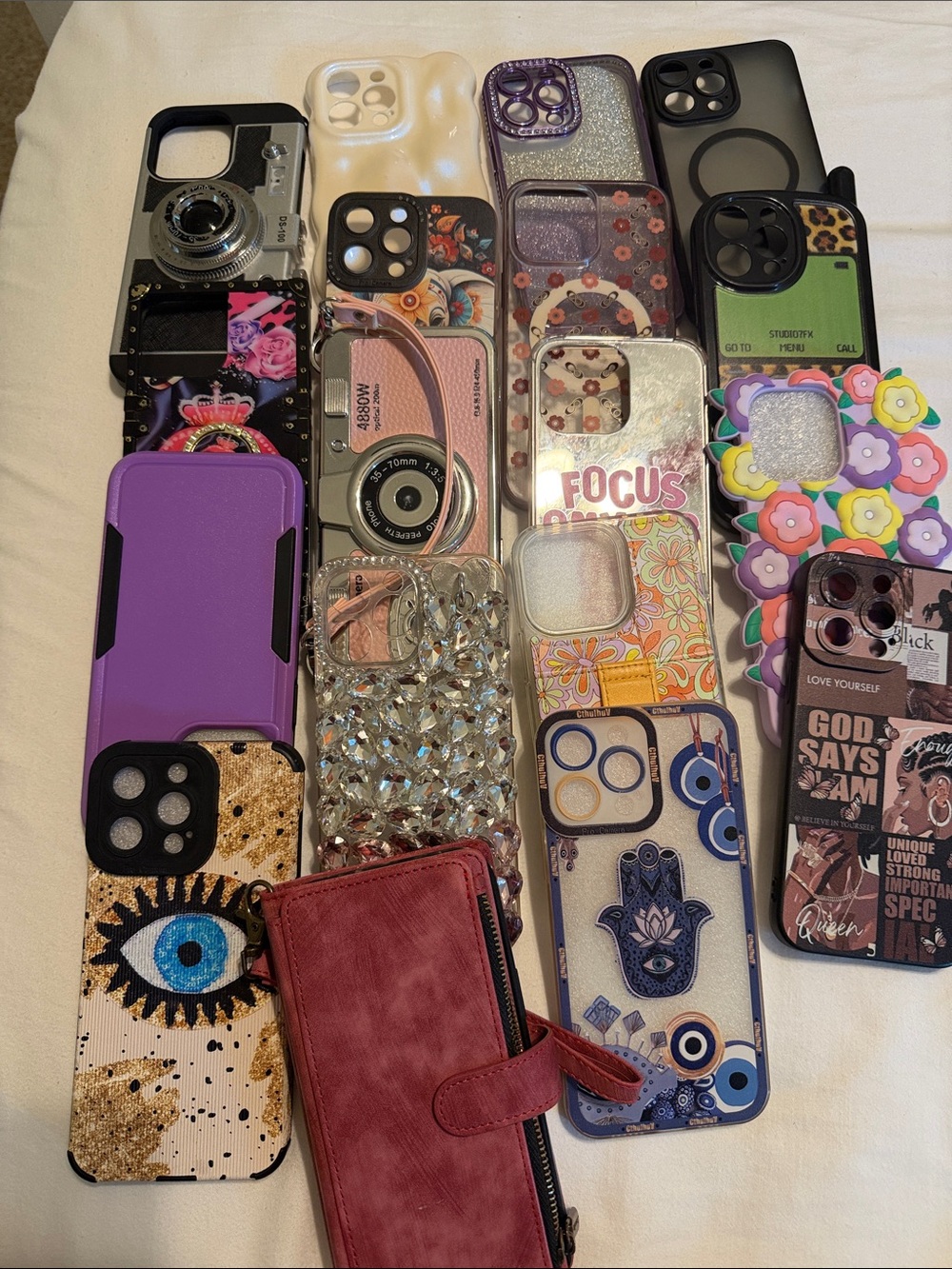 Assorted Purple and Multicolor Phone Case Collection - Stylish Protective Covers